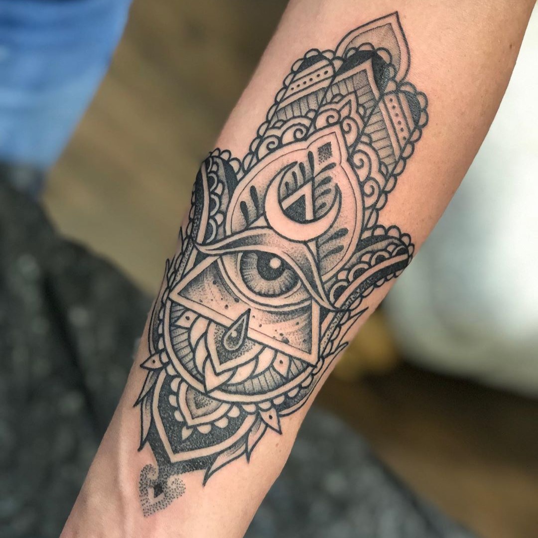 Hand Of Fatima Faith Tattoo On Wrist Hamsa Tattoo Design Tattoos