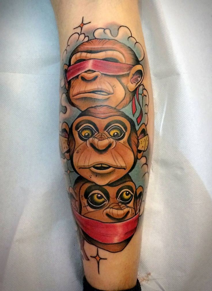 Hatching Fresh Ideas Monkey Tattoos Three Wise Monkeys Tattoos