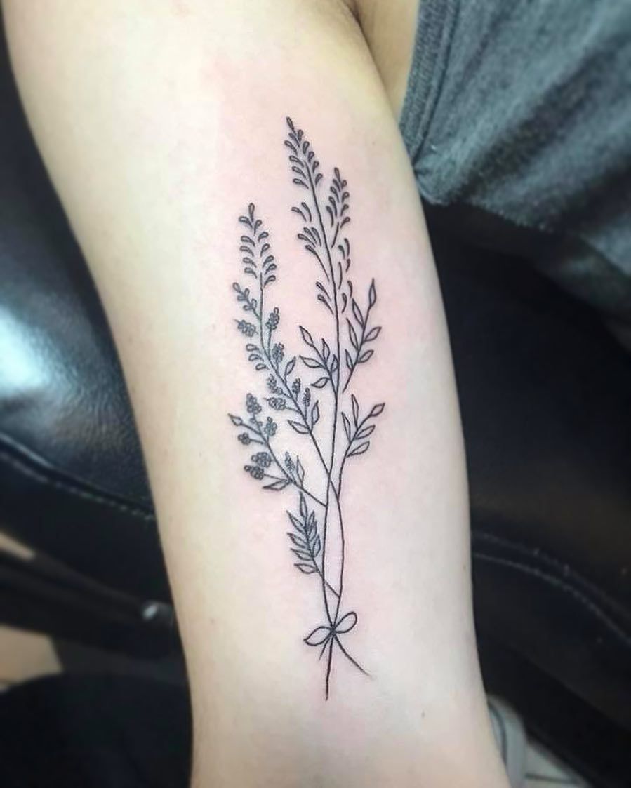 Heather Plant Tattoo