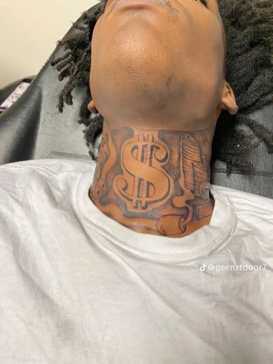 Hood Neck Tattoos Neck Tattoo For Guys Front Neck Tattoo Full Neck