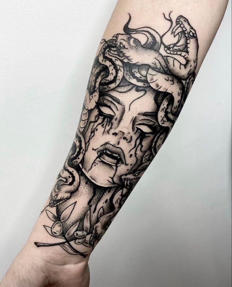 I Have Been Wanting A Medusa Tattoo Covering My Left Forearm Including