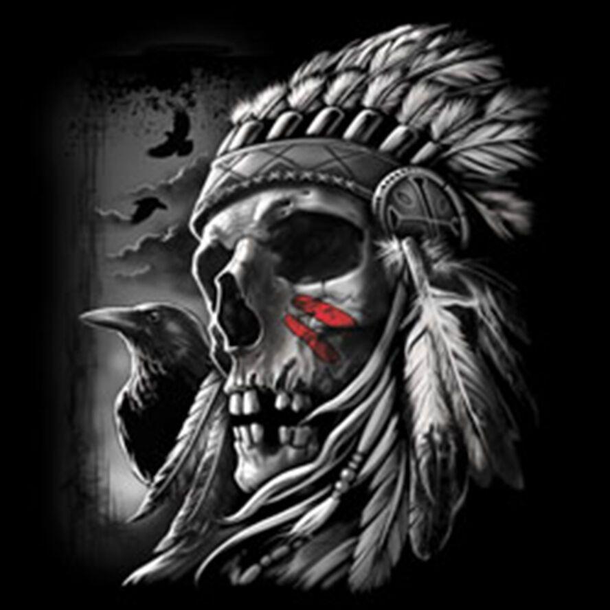 Image Of Skull Chief Indian Skull Tattoos Headdress Tattoo Native