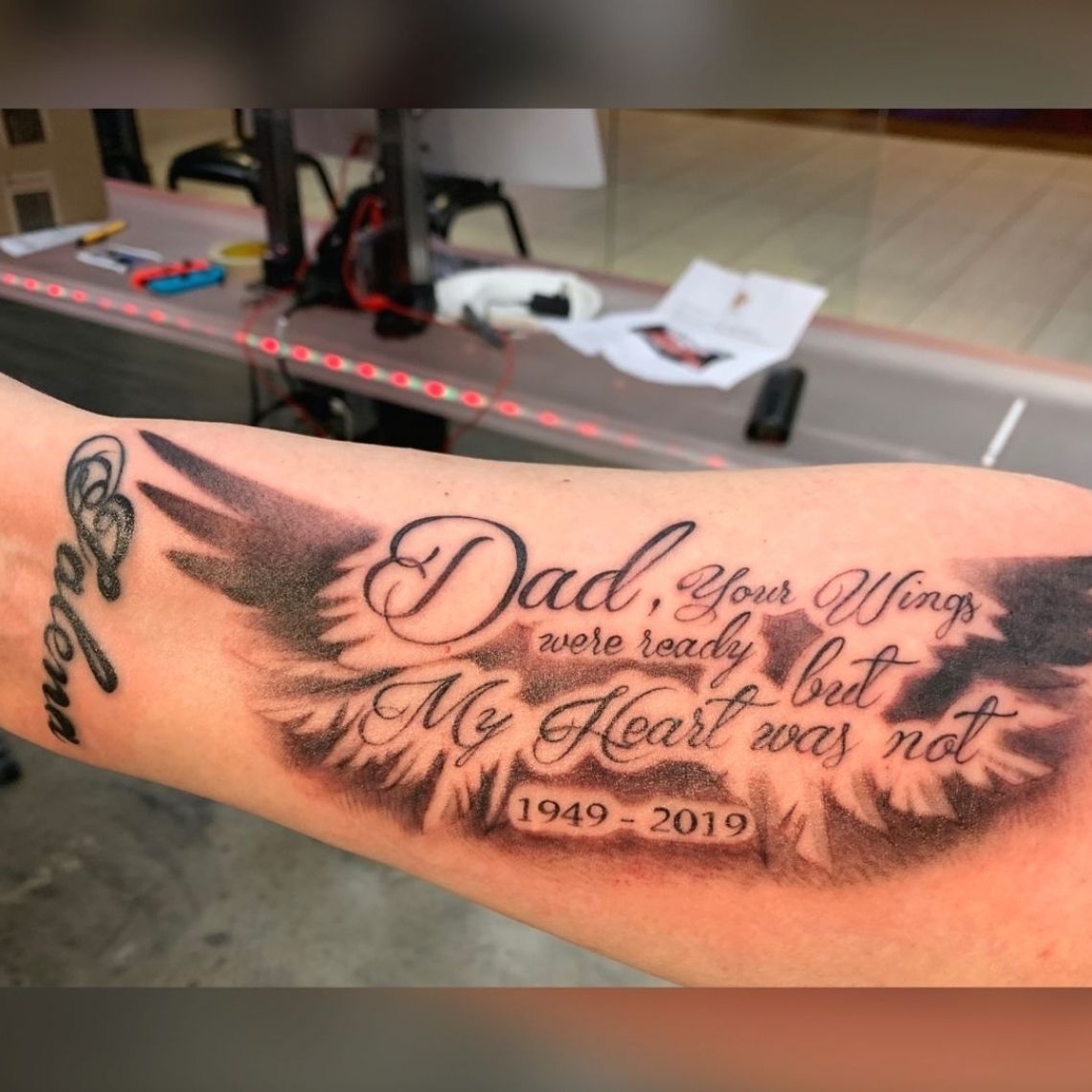 In Loving Memory Tattoo Of My Dad R I P Daddy Memorial Tattoos