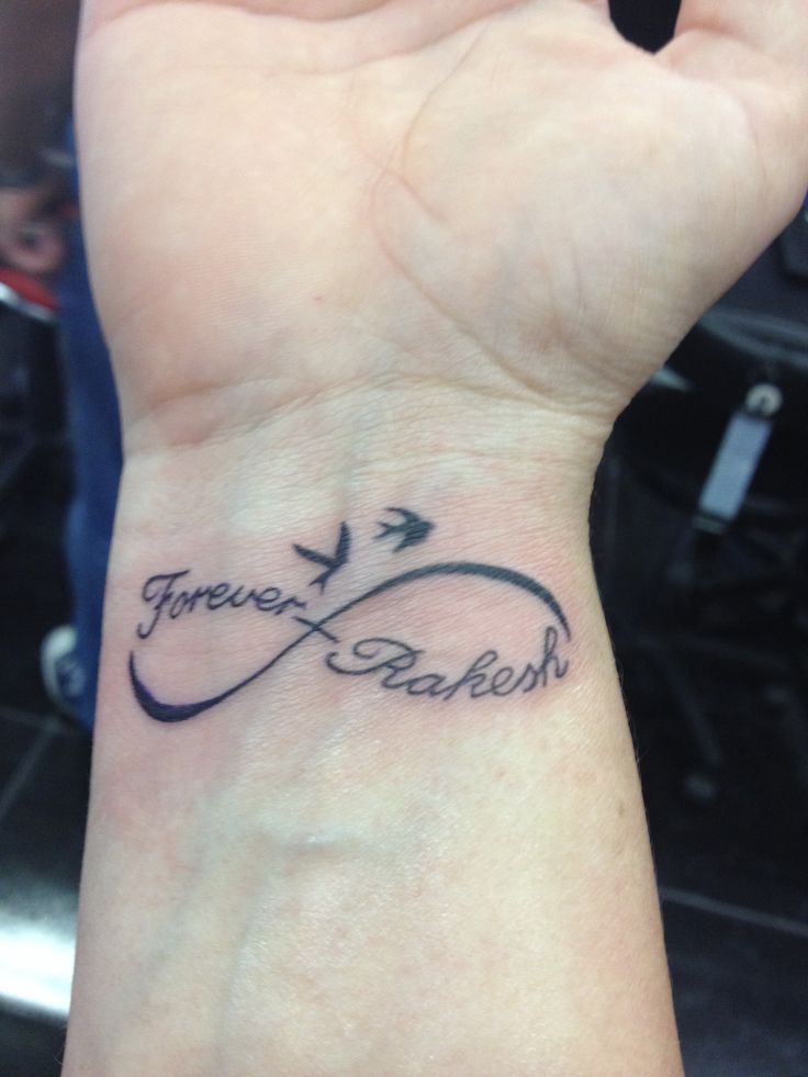 Infinity Tattoo With Names On Wrist Tonghuadegushi