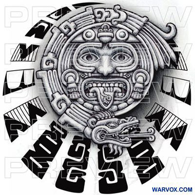 Inti Sun God Tattoo Design Aztec Tattoos Warvox Aztec Mayan Inca