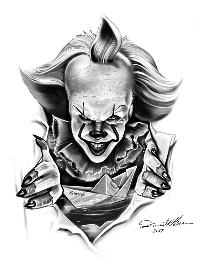 It A Coisa Pennywise Tattoo Clown Tattoo Horror Tattoo