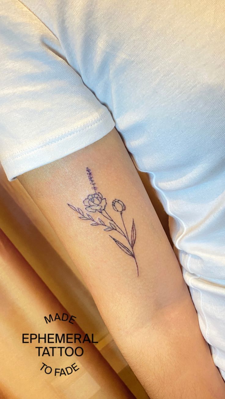 June Birth Month Flower Tattoo Designs