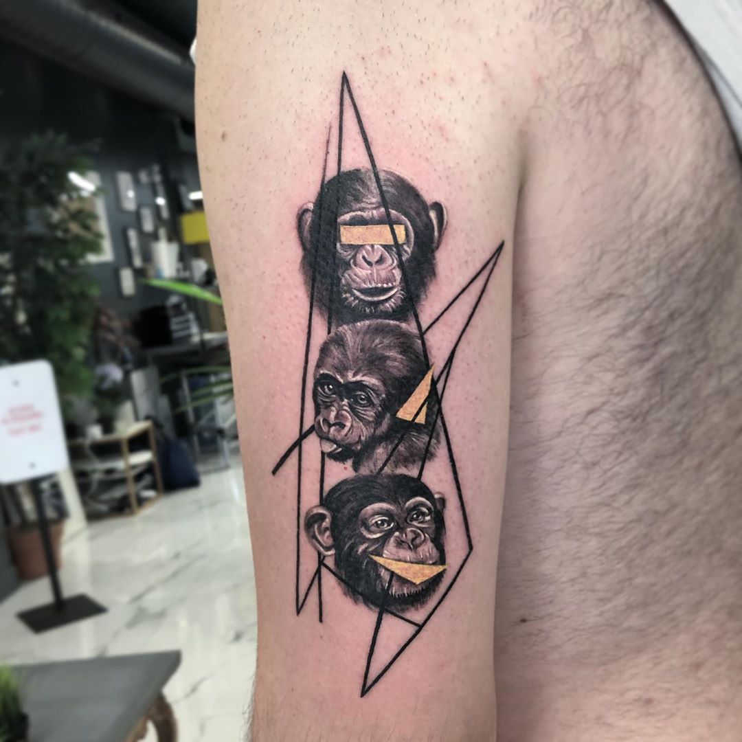 Karl Marks Tattoo On Instagram The Three Wise Monkeys Concept Done