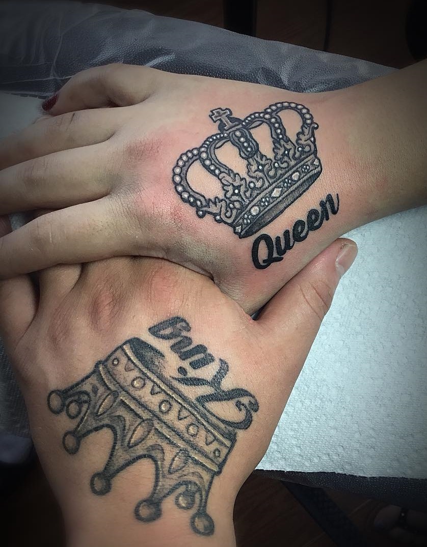 King And Queen Crown Tattoos