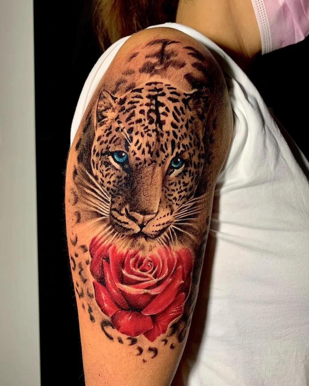 Leopard Print Shoulder Tattoo By Emmawillistattoos Tattoogrid Net