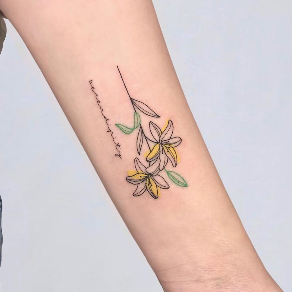 Lilly Flower Tattoo Lily Flower Flower Tattoos Flower Art Flower