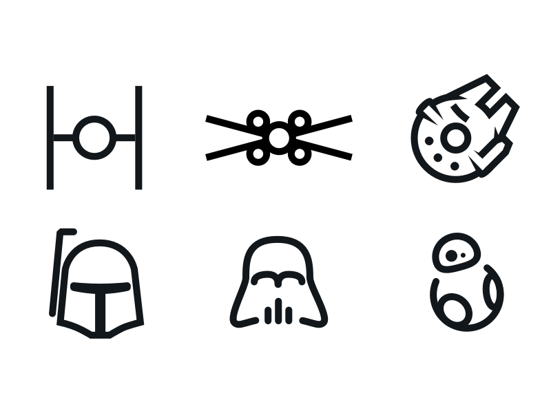 Line Drawing Simple Star Wars Tattoos