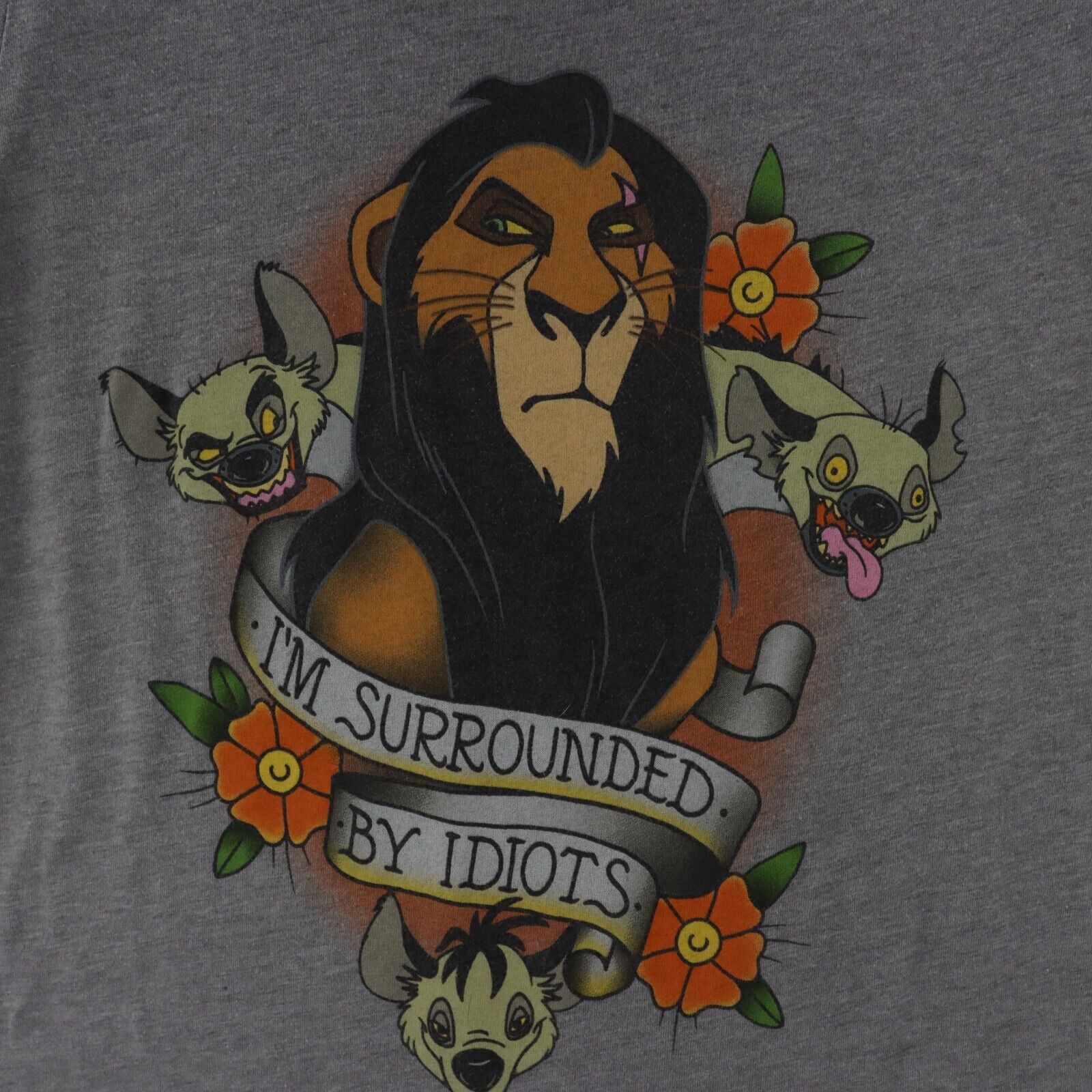 Lion King Scar Surrounded By Idiots Tattoo Shirt Size Gem