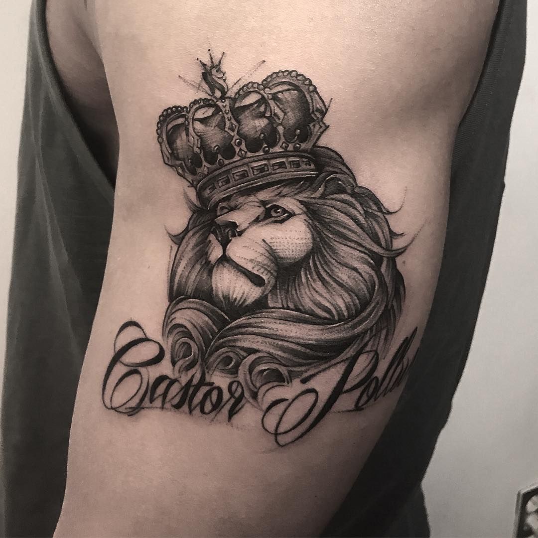 Lion With Crown Tattoo Crowned Lion Tattoo Ideas February 2021