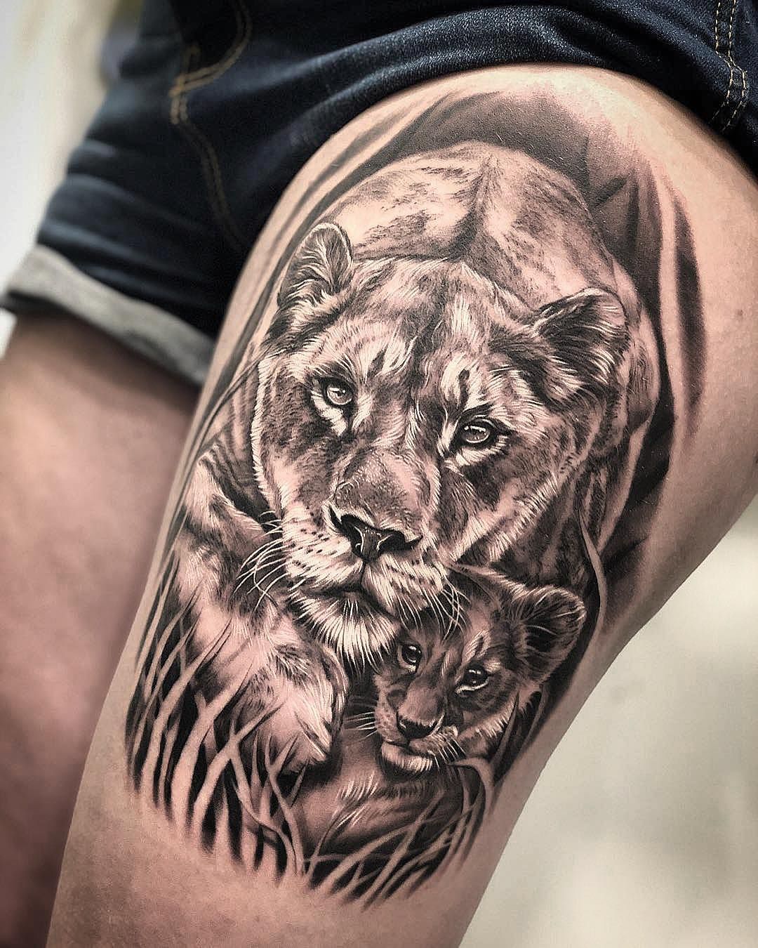 5 Stunning Lioness and Cub Tattoo Designs You'll Love