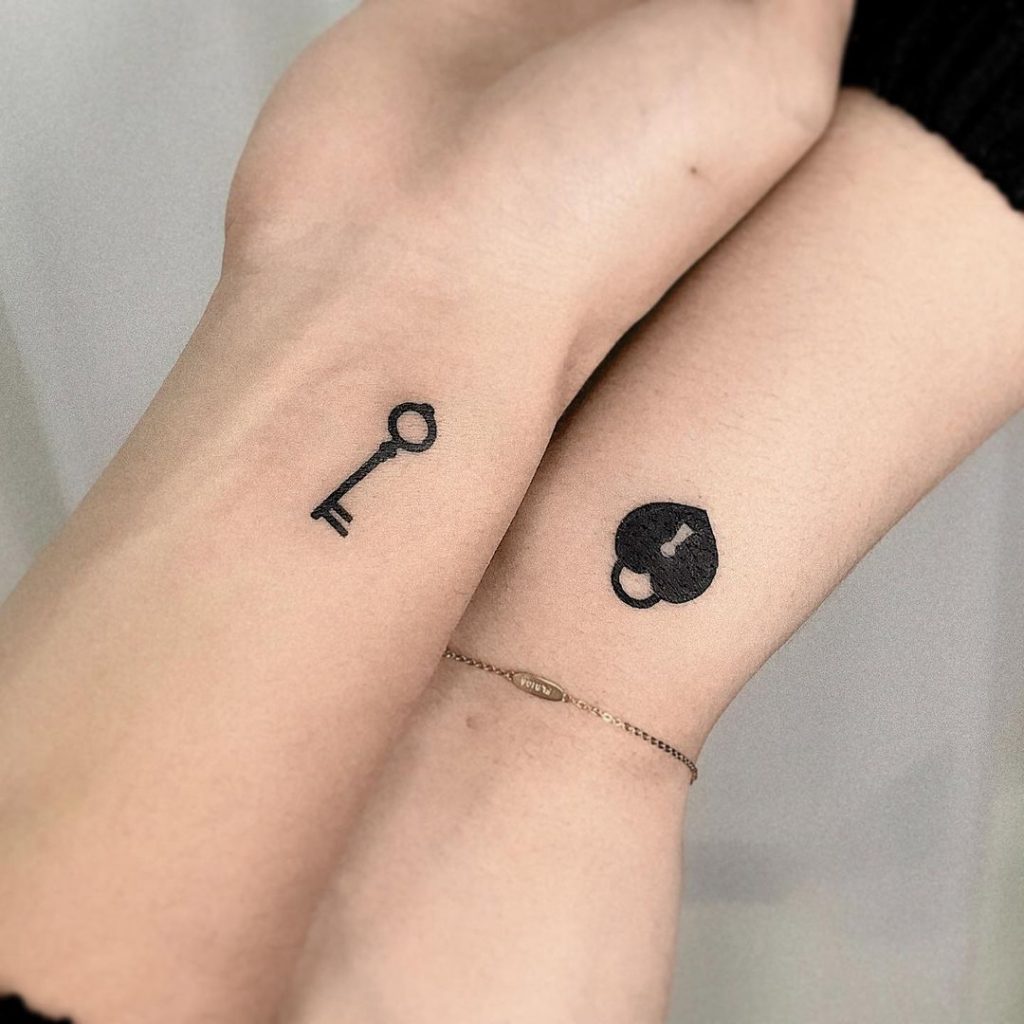 Lock And Key Love This Matching Couple Tattoos Key Tattoos