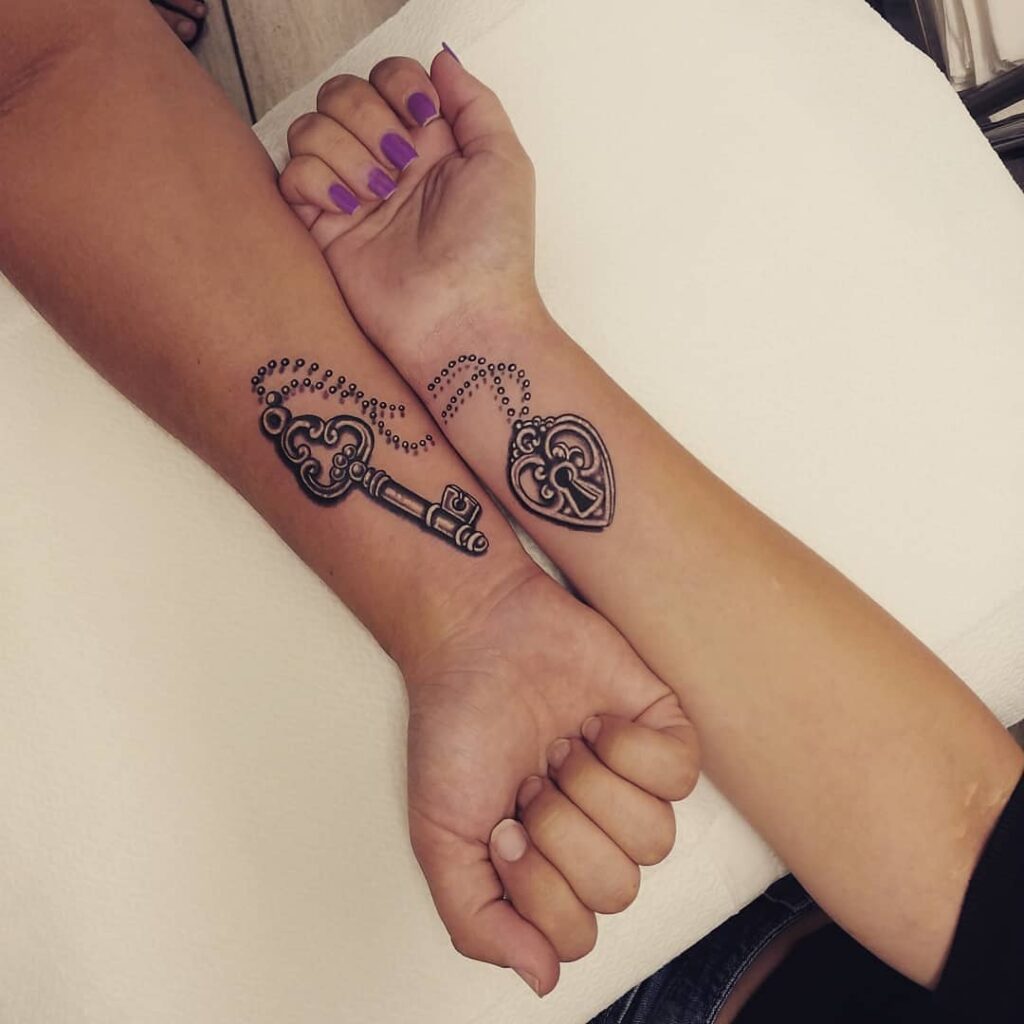 Lock And Key Tattoo Locket Tattoos Couple Tattoos Key Tattoos