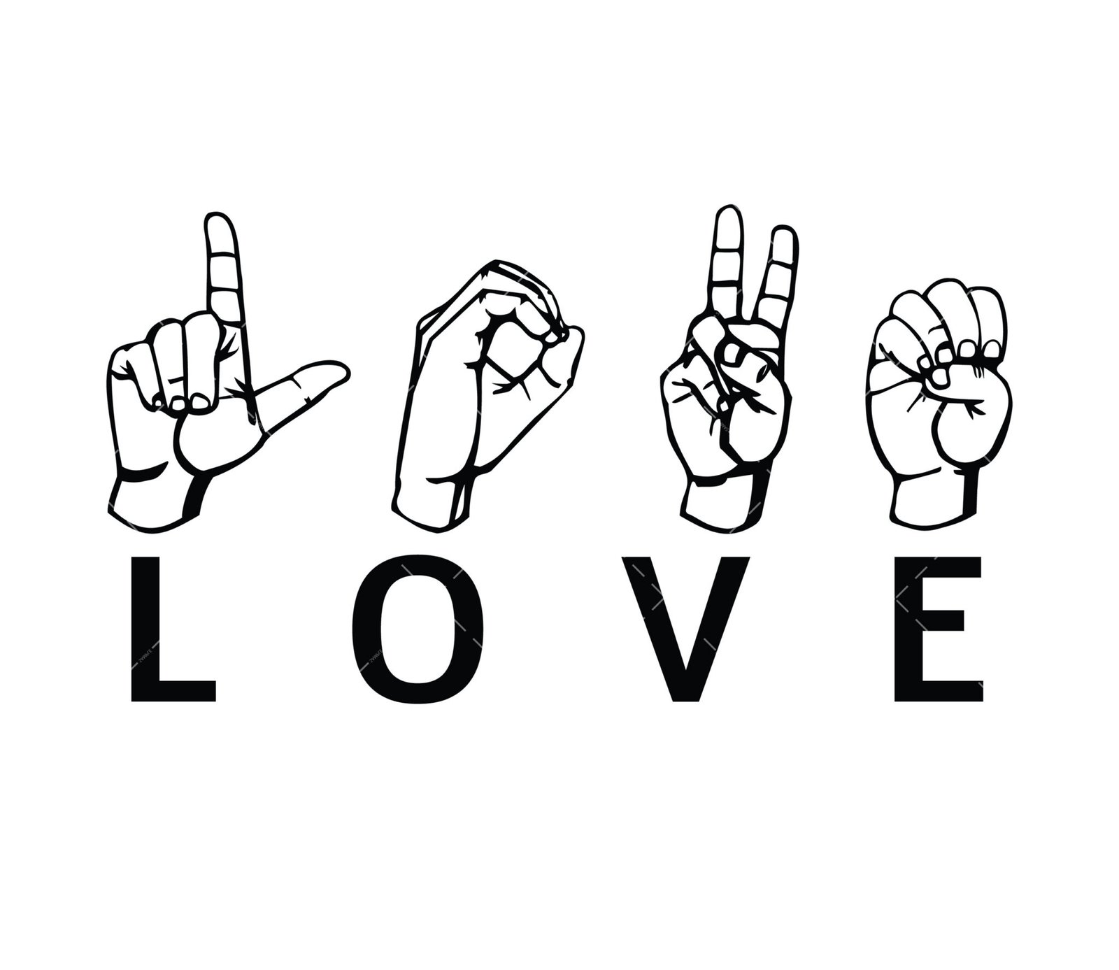 Love Tattoo Ideas: Sign Language Interpretations