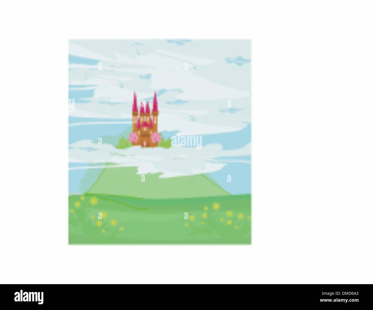 Magic Sky Castle Stock Vector Image Art Alamy