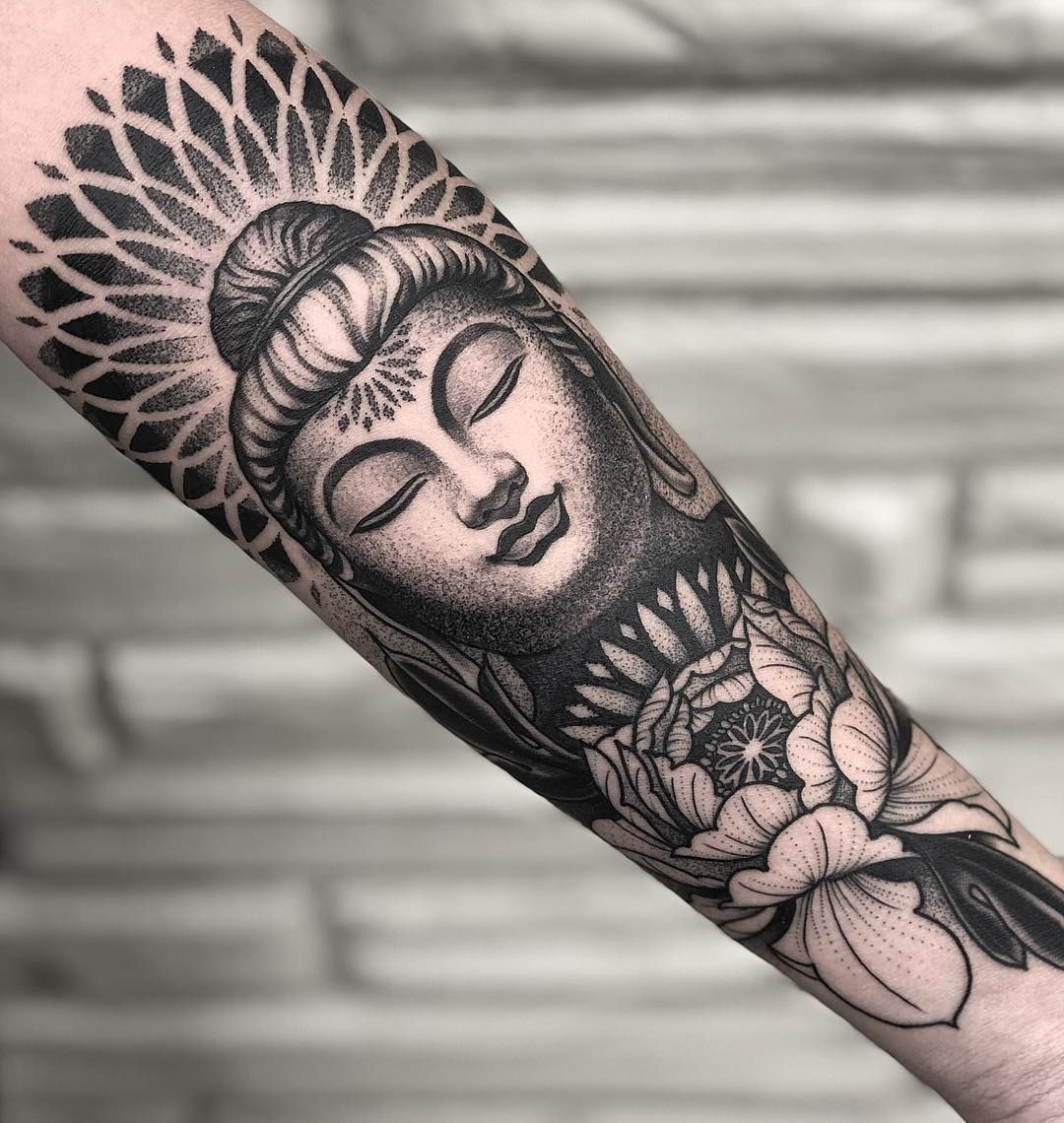 Mandala Style Tattoo Mandalatattoo Buddha Tattoo Design Buddha Tattoo Sleeve Mandala Tattoo