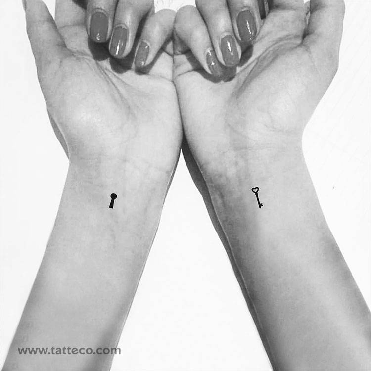 Matching Key And Keyhole Temporary Tattoo Get It Here