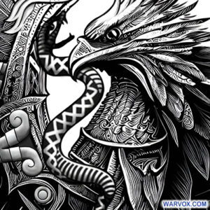 Mexican Eagle Fighting Rattlesnake Tattoo Aztec Tattoos Warvox