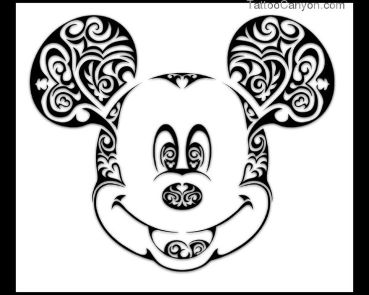 Mickey Mouse Tattoo Stencil