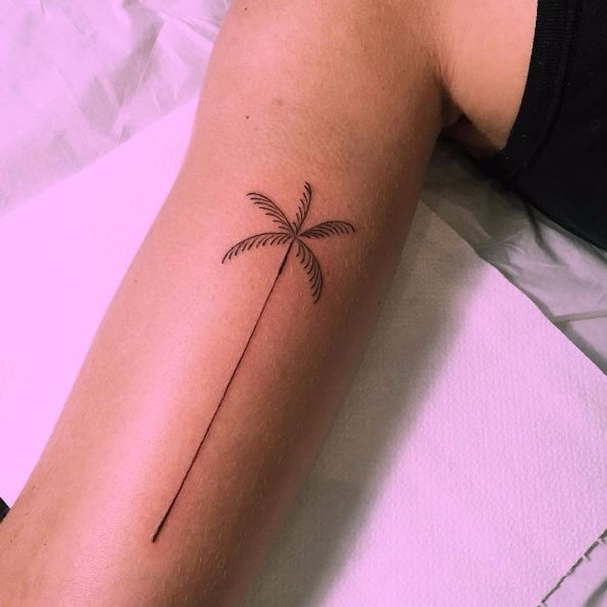 Minimalist Amp Quot Palm Tree Amp Quot Tattoo Idea Blackink