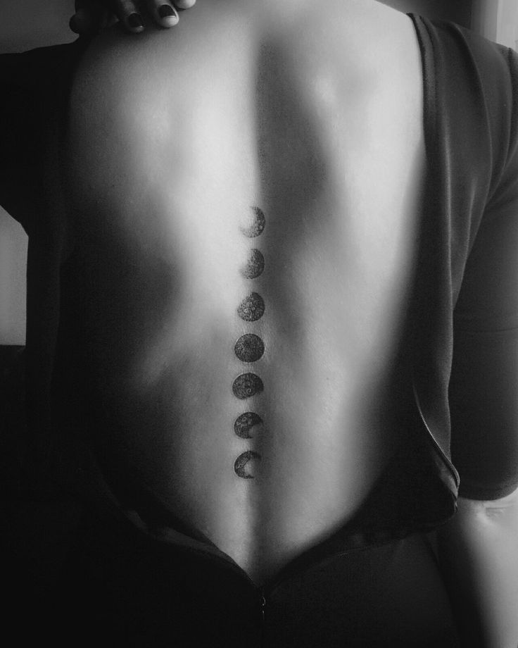 Moon Phase Spine Tattoo: A Celestial Journey