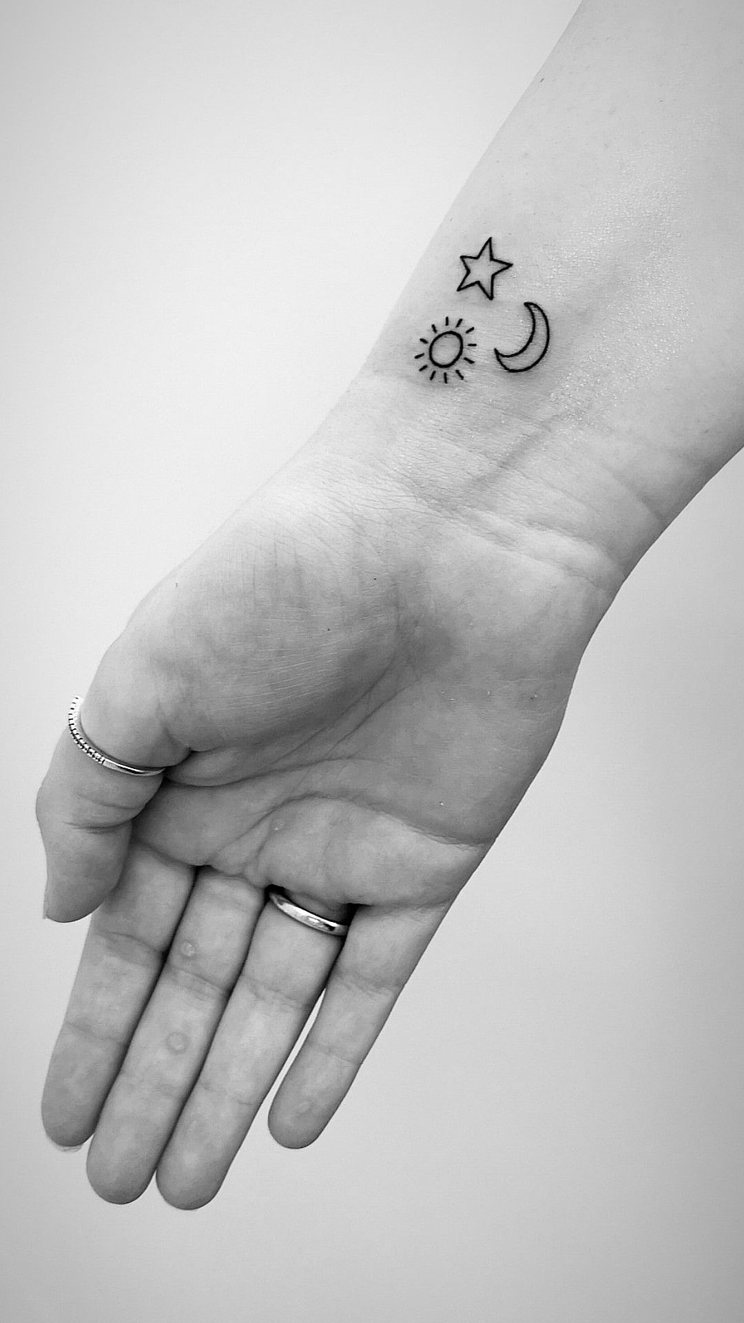 Moon Sun And Stars Tattoo