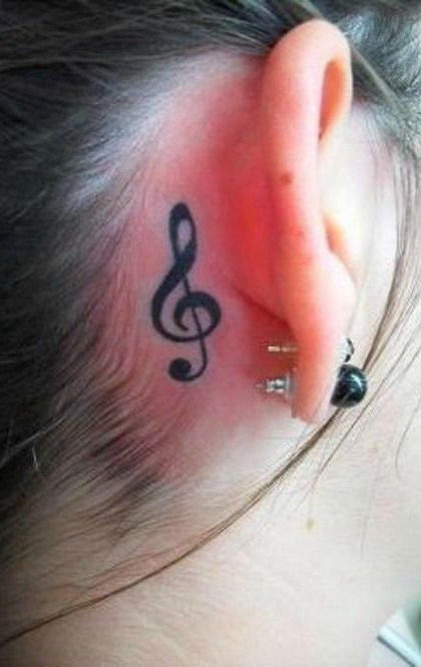 Music Note Tattoo Behind Ear I Definitely Want One Of These Music