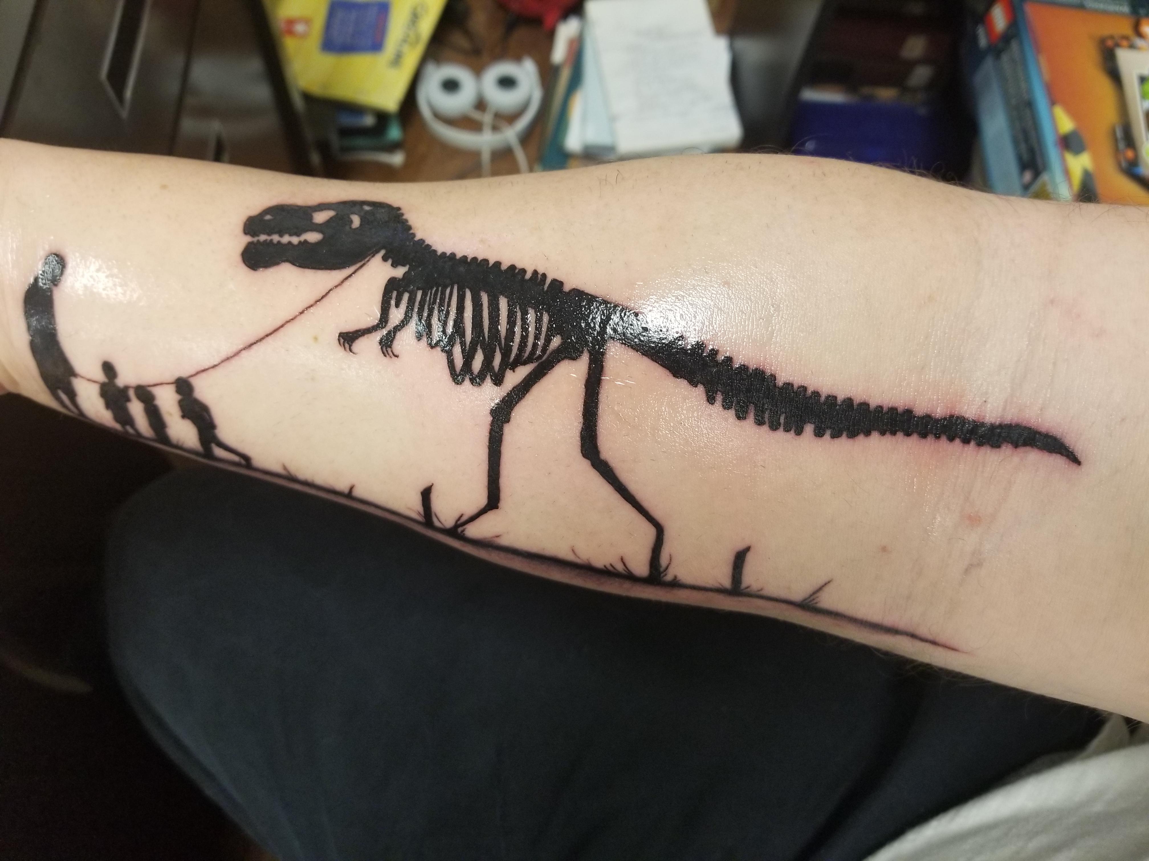 My Dino Tat By Reptar At Dark Woods Tattoo Studio In Newark Ohio R