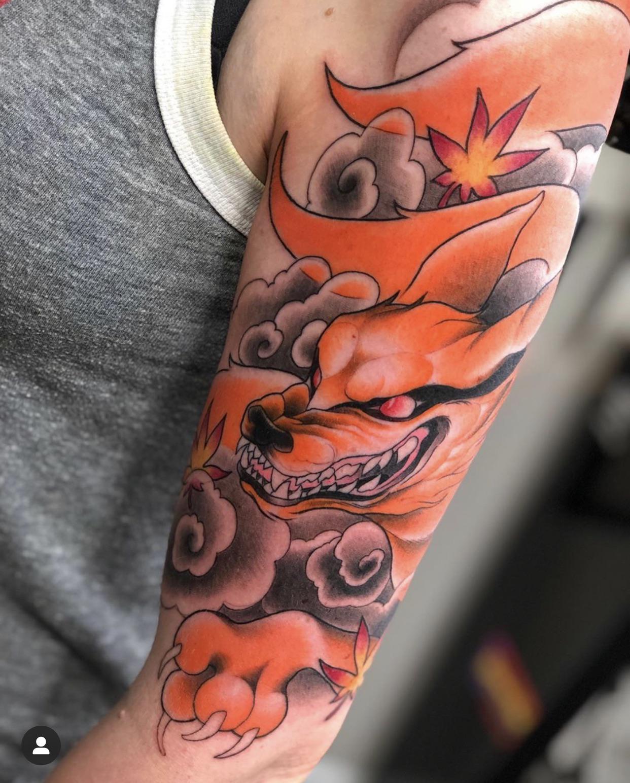 My Kurama Tattoo Done By Will At Red Dagger Tattoo In Houston Tx R