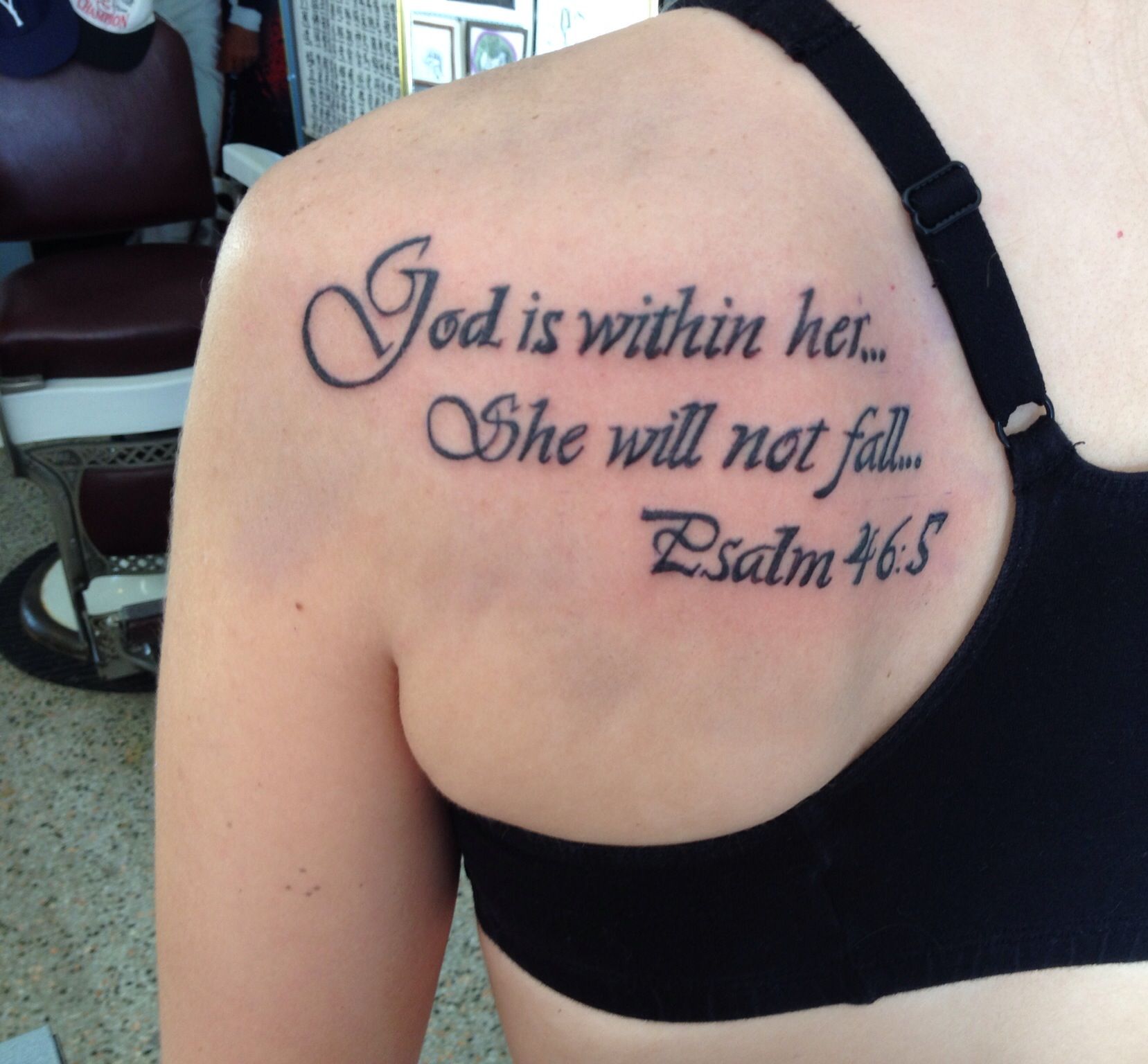 My Tattoo God Is Within Her She Will Not Fall Psalms 46 5