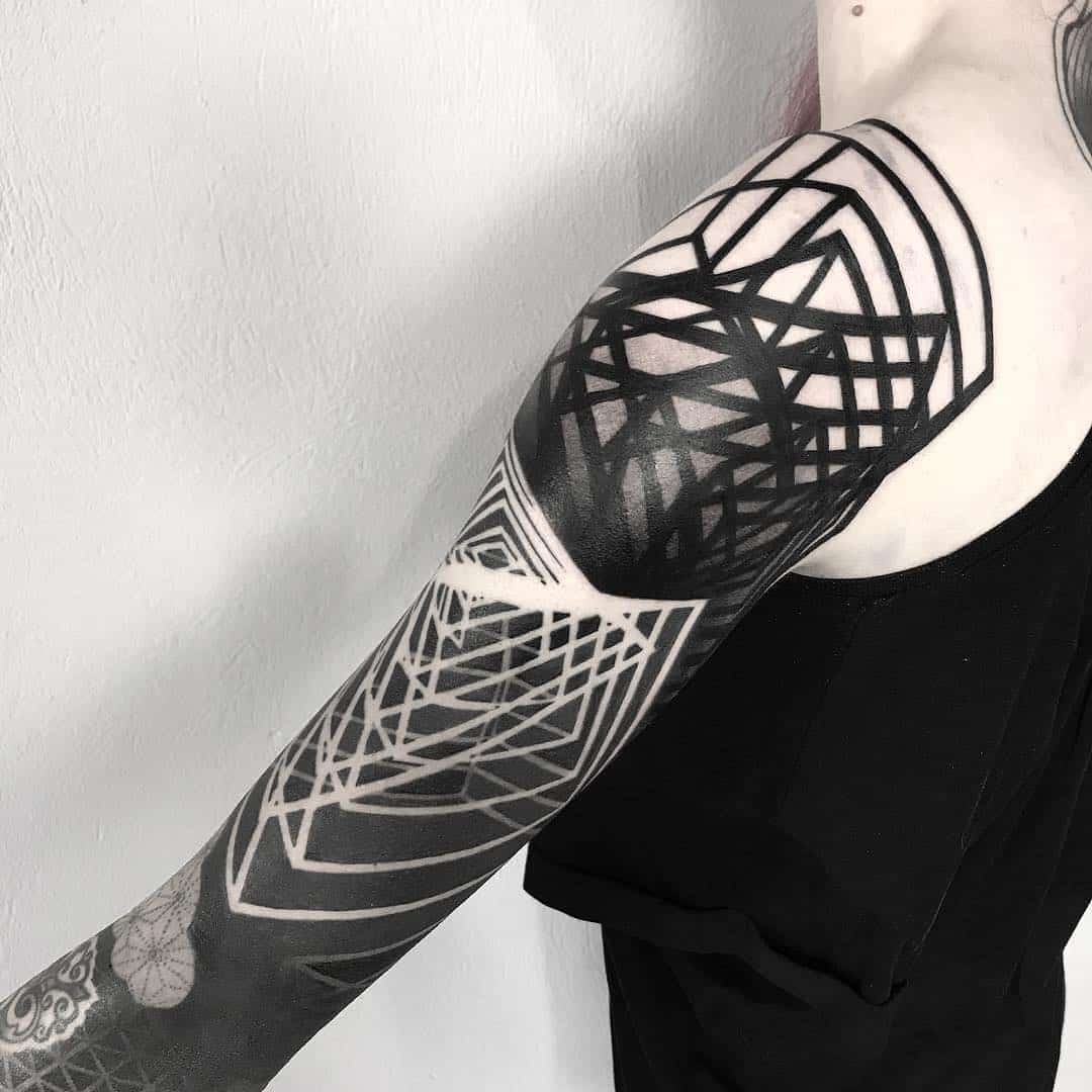 10 Stunning Negative Space Tattoo Sleeve Ideas