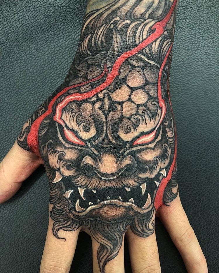 7 Creative Ideas for Oni Mask Hand Tattoos