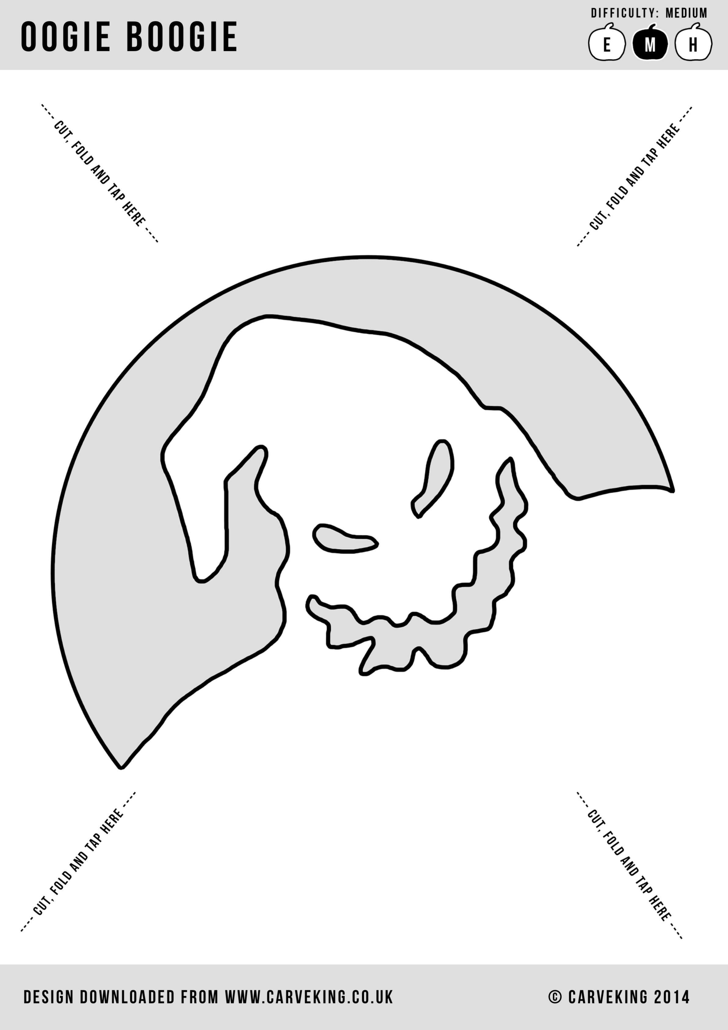 Oogie Boogie Pumpkin Stencil