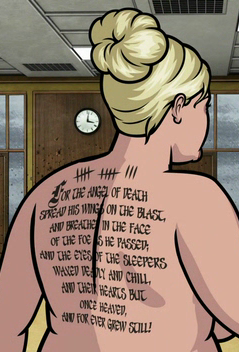 Pam's Back Tattoo - Archer's Iconic Artwork Revealed