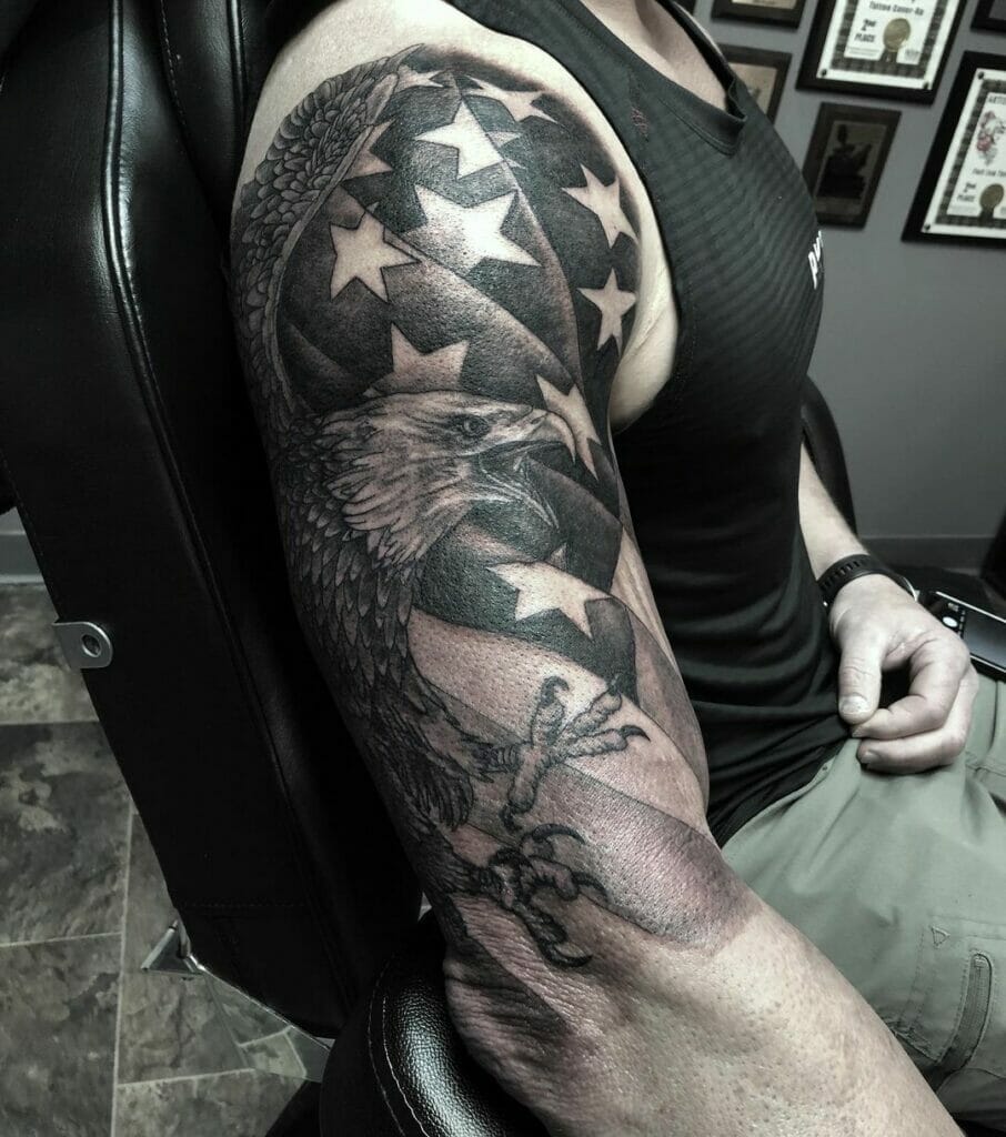 Patriotic Tattoo Sleeve Worldwide Tattoo Amp Piercing Blog