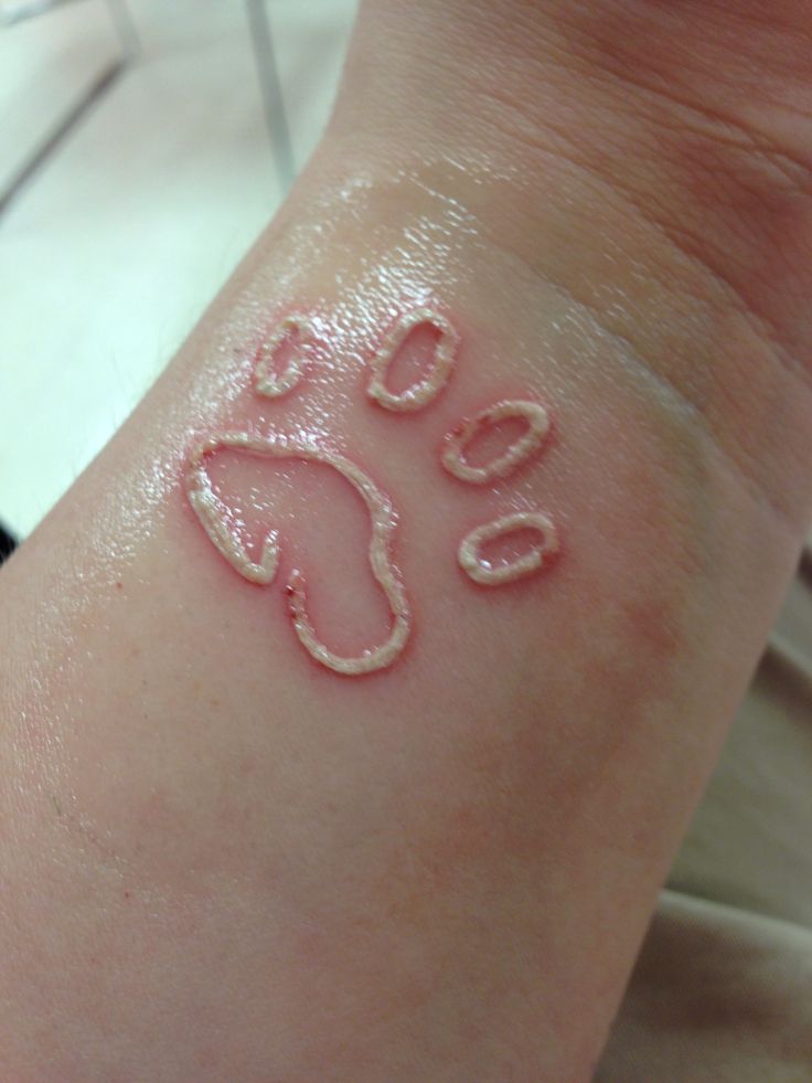 Paw Print Tattoo Wrist