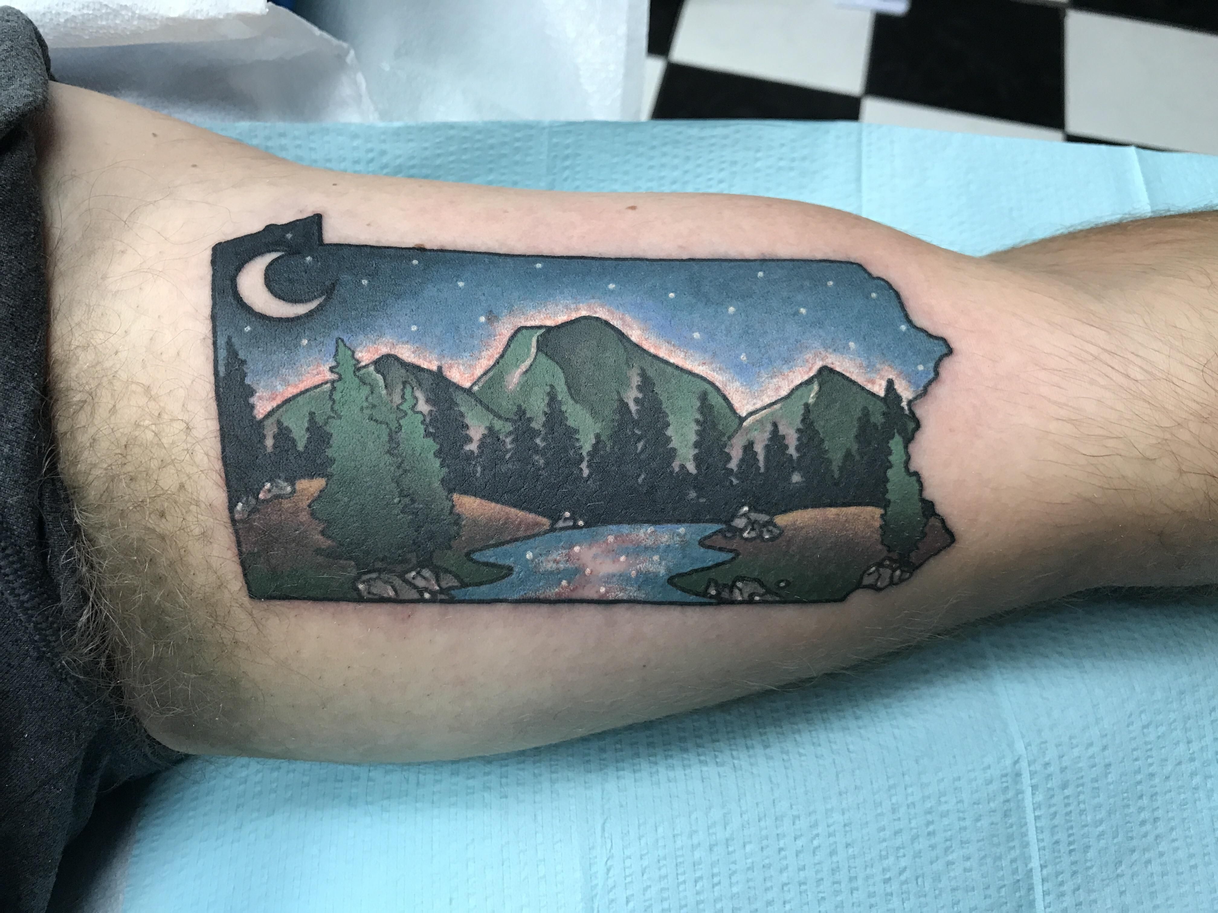 Pennsylvania Scene By Gaby At Evolution Tattoo In State College Pa