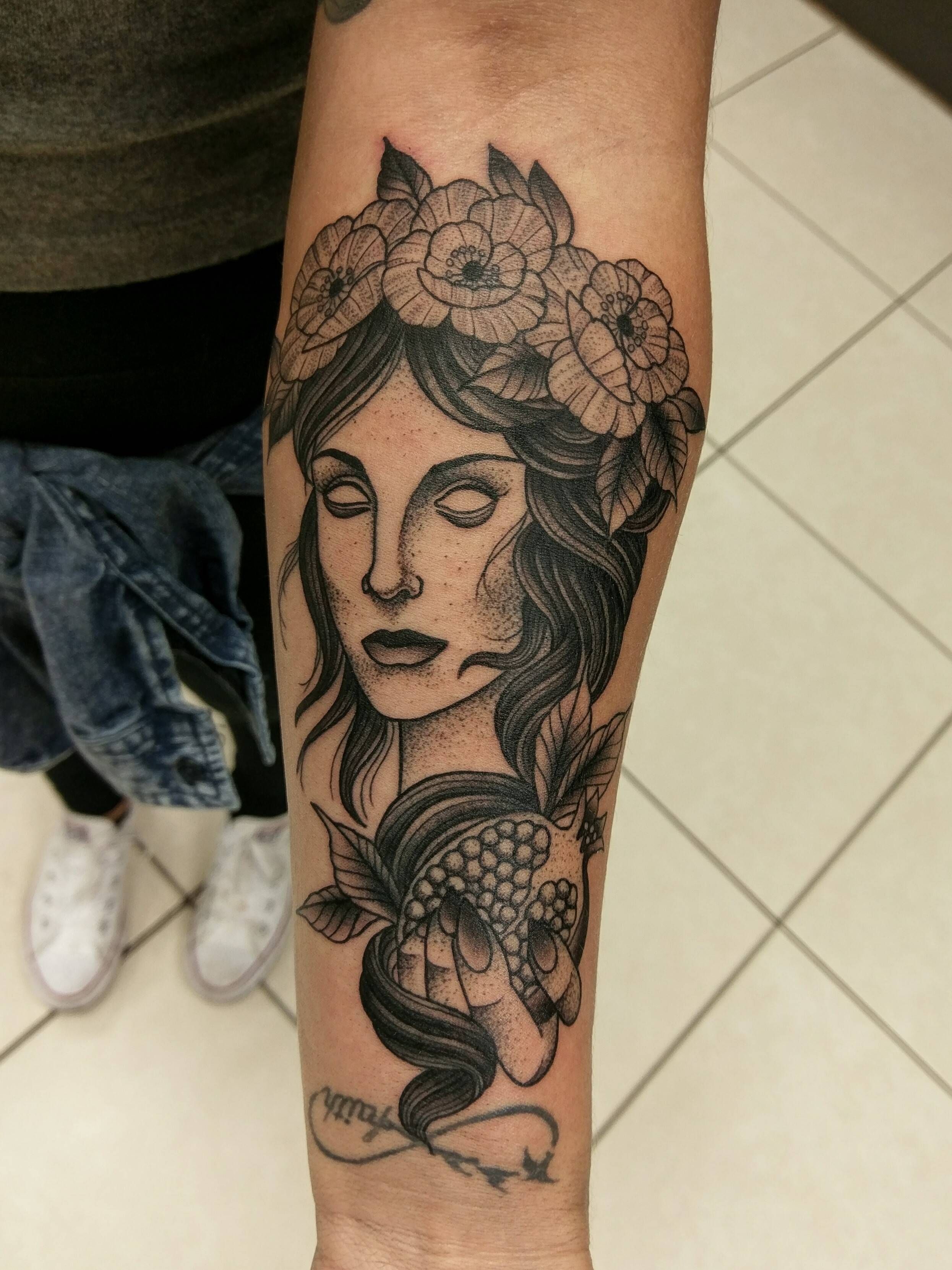 Persephone Tattoo Done By Shane Olds Shanetattoos At Rise Above