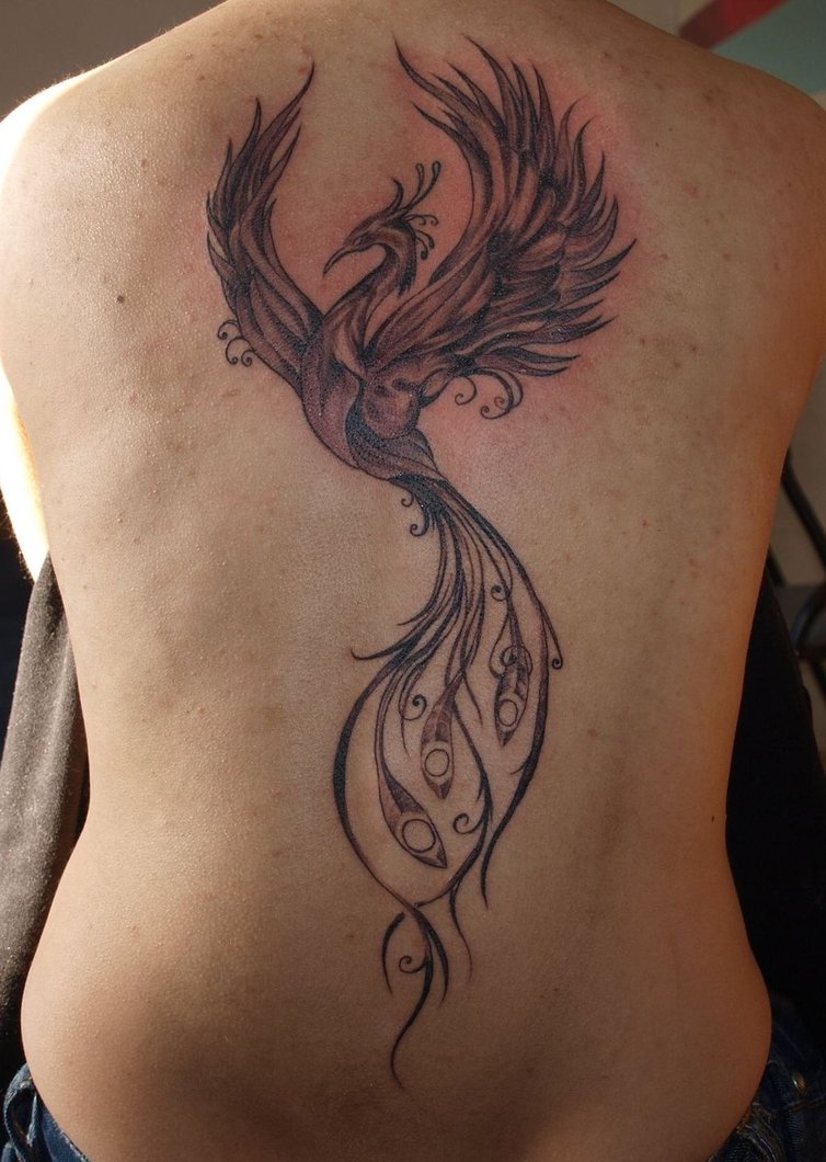 Phoenix Bird Tattoo on Back: Meaning and Designs