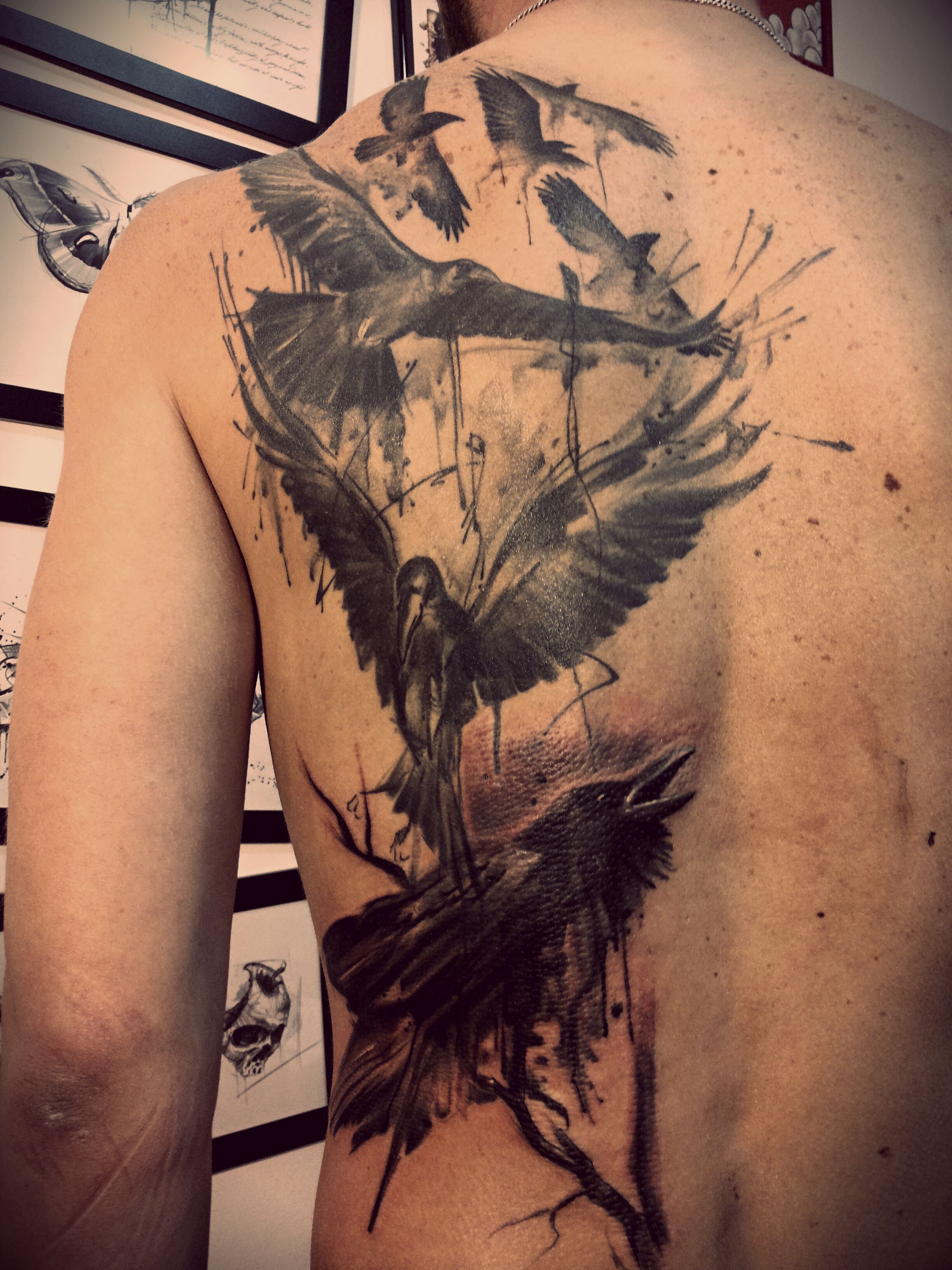 Photo Crows Tattoo By Andrey Stepanov Artofit