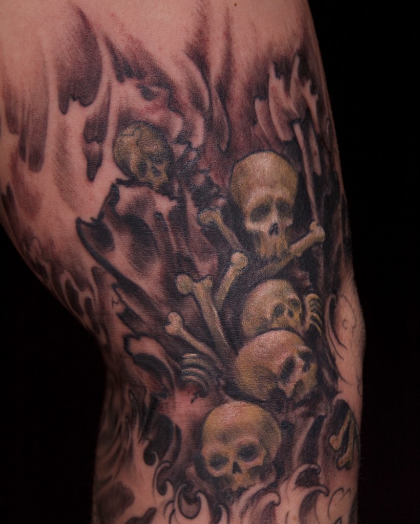 Pile Of Skulls Tattoo Independent Tattoo Flickr