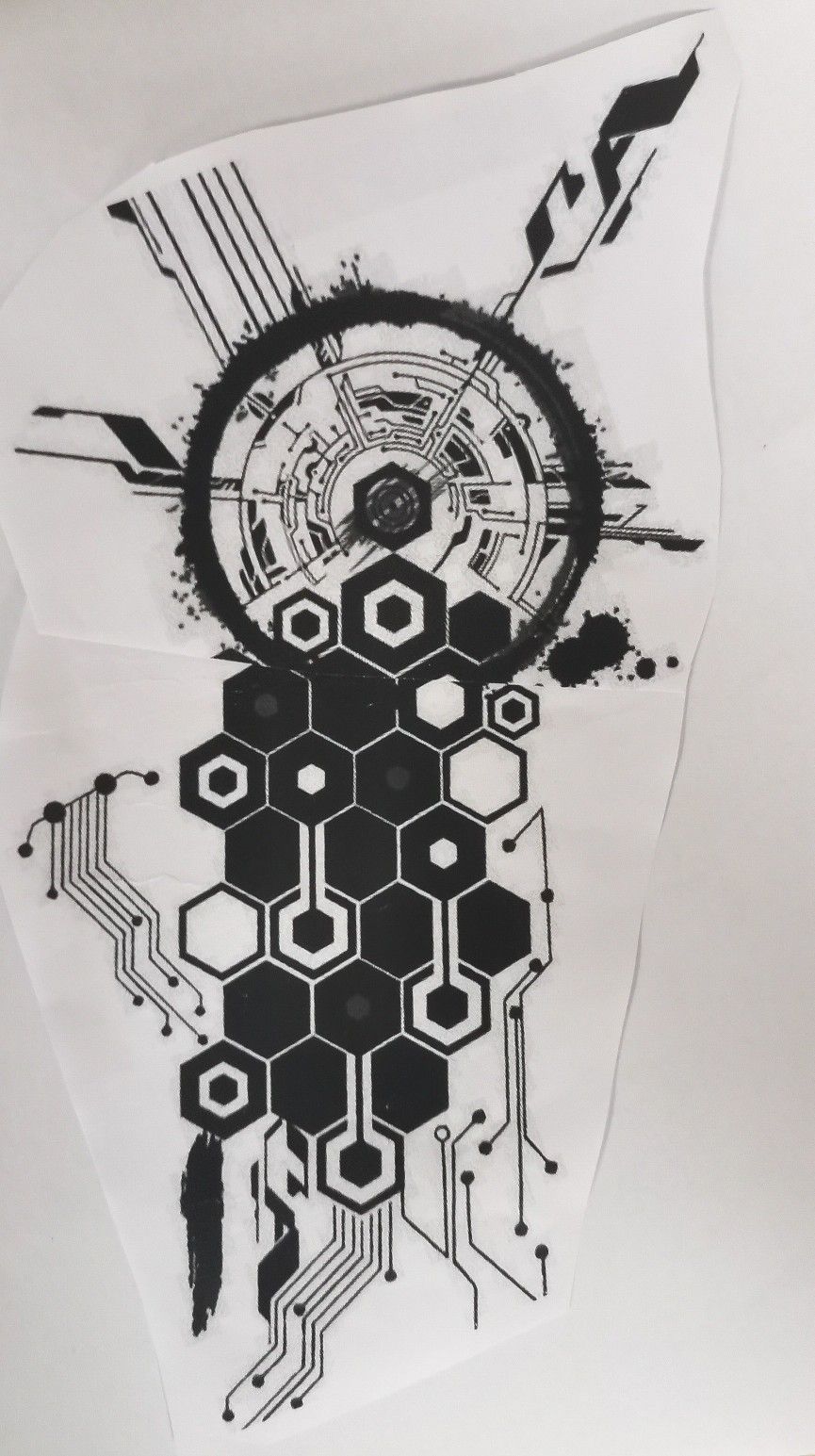 Pin By Damian Bowen On Tattoos Cyberpunk Tattoo Geometric Tattoo