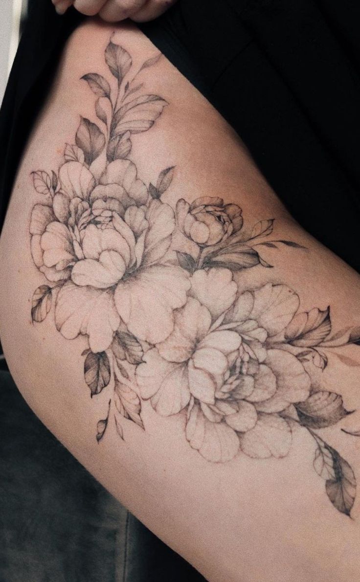 Pin By Jessica Zimmerman On Beautiful Inc Flower Hip Tattoos Hip