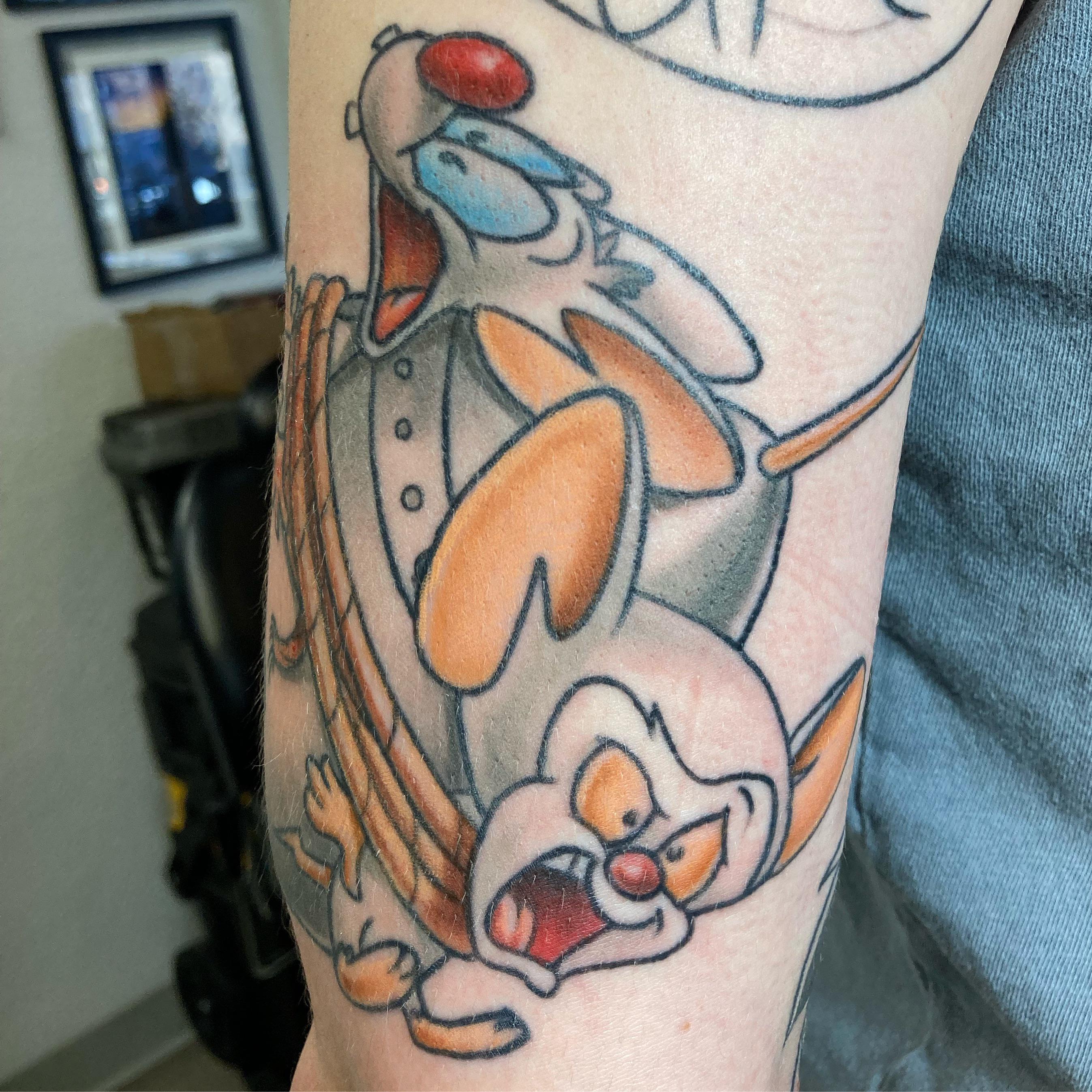 Pinky And The Brain Tattoo By Me Harry Catsis Bound By Design