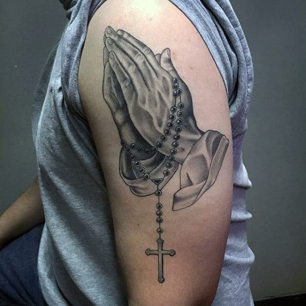 Prayer Hands and Rosary Tattoo: Symbolism and Meaning