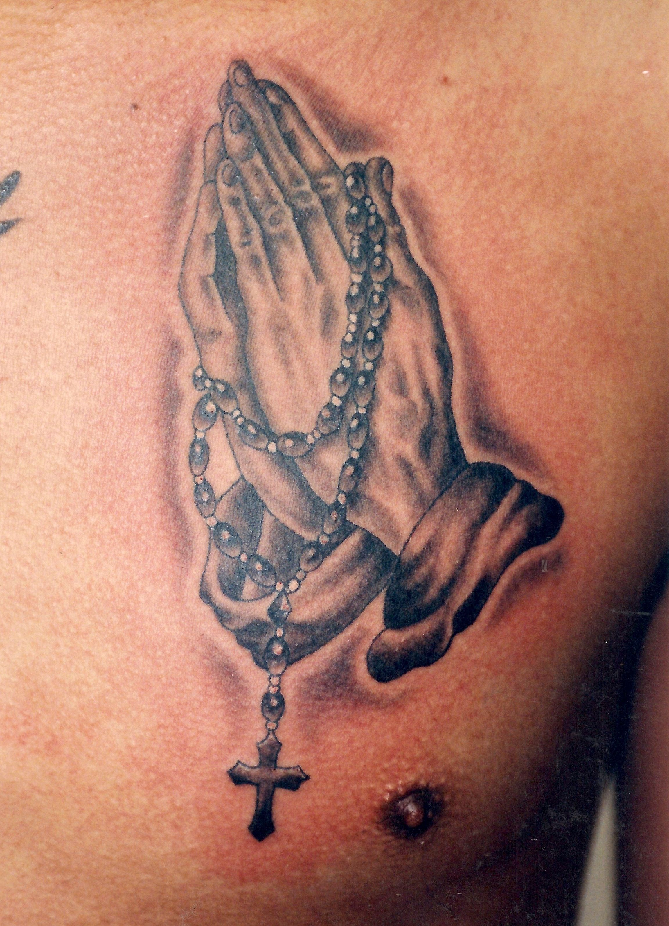 Praying Hands Rosary By Phill Bartell Hand Tattoos For Guys Hand